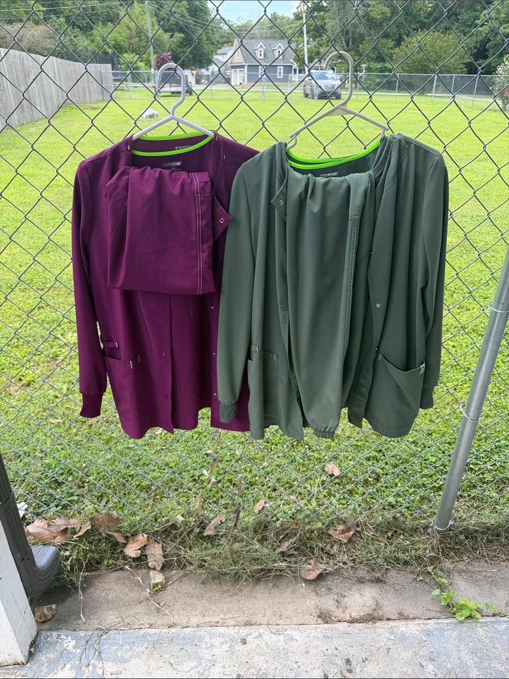 Scrubstar Women's Scrub Sets in Plum and Olive Green